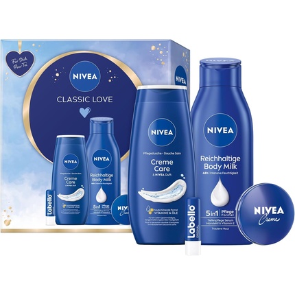Подарочный набор NIVEA Classic Love, набор средств по уходу за кожей с увлажняющими средствами, подарочная коробка с питательным средством для душа, молочком для тела Labello и кремом NIVEA
Подарочный набор NIVEA Classic Love, набор средств по уходу за кожей с увлажняющими средствами, подарочная коробка с питательным средством для душа, молочком для тела Labello и кремом NIVEA
