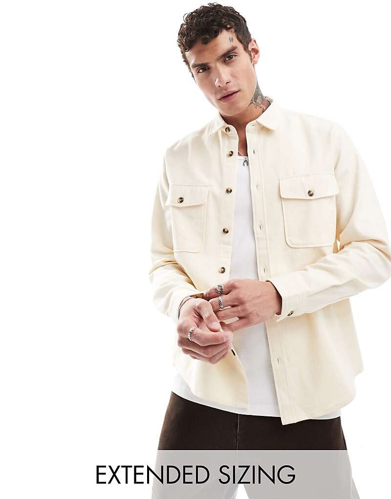ASOS DESIGN – хлопковая куртка-рубашка бежевого цвета
ASOS DESIGN – хлопковая куртка-рубашка бежевого цвета