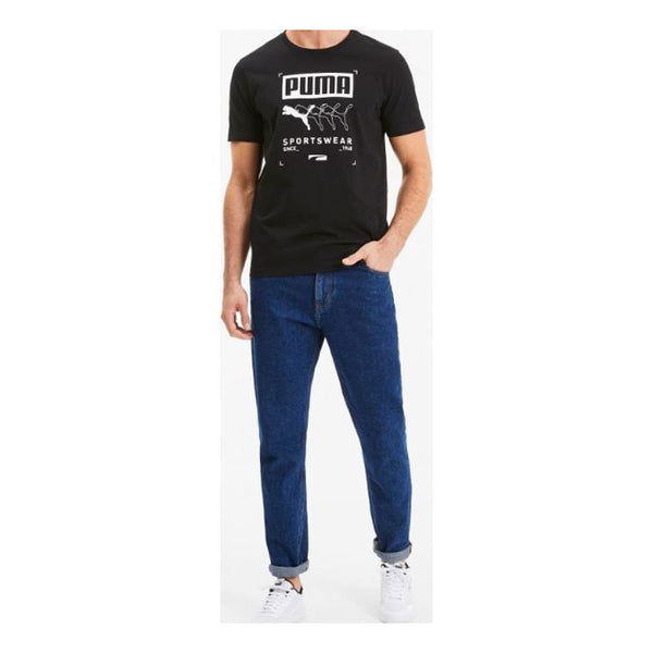 Футболка box printing round neck short sleeve black Puma, черный 
Футболка box printing round neck short sleeve black Puma, черный