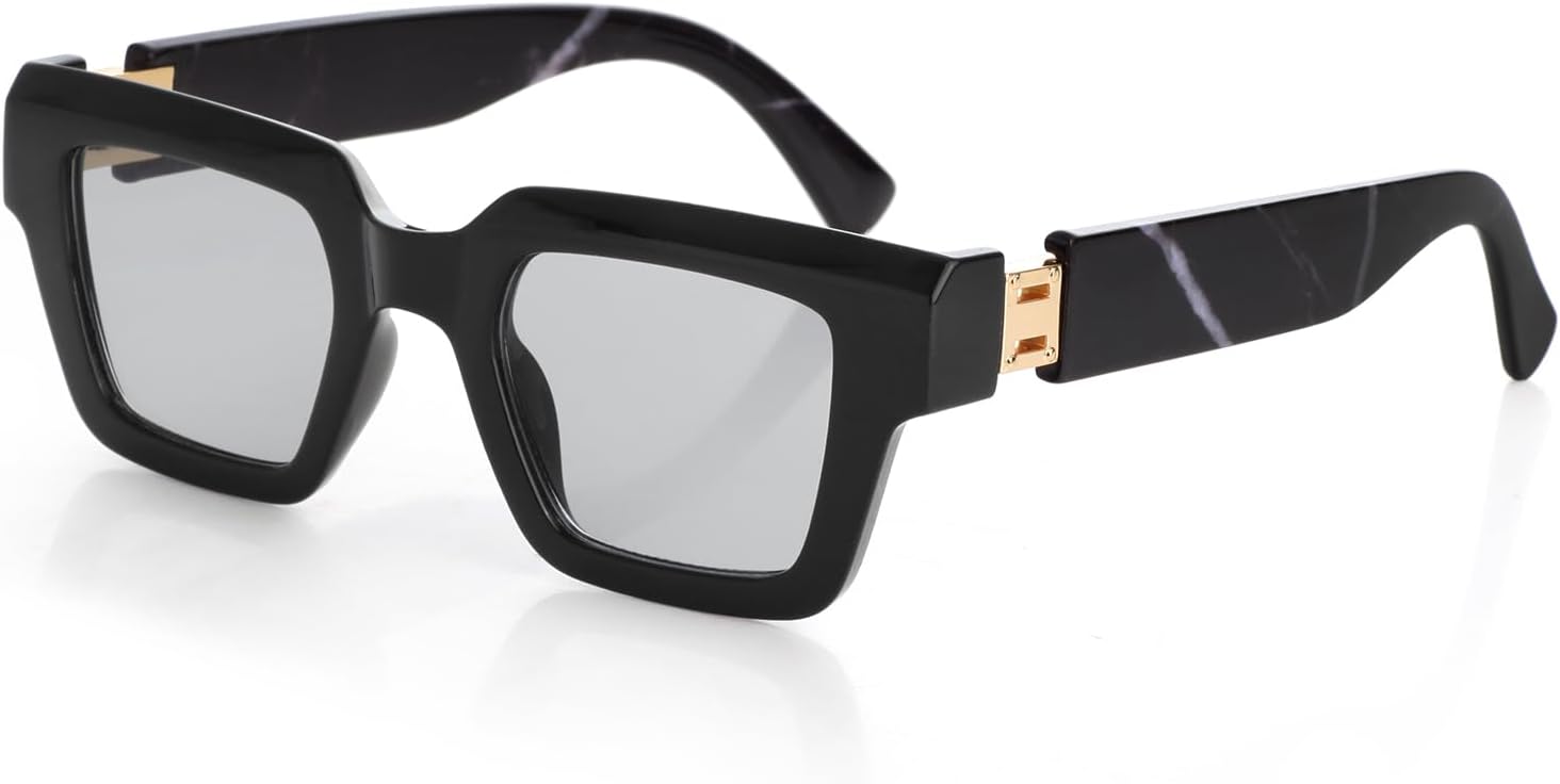 Солнцезащитные очки Onrtry Fashion Square для женщин и мужчин, прямоугольная оправа, солнцезащитные очки в стиле 90-х, дизайнерские, черные, A09 Black&marbling Frame/Grey Lens
Солнцезащитные очки Onrtry Fashion Square для женщин и мужчин, прямоугольная оправа, солнцезащитные очки в стиле 90-х, дизайнерские, черные, A09 Black&marbling Frame/Grey Lens