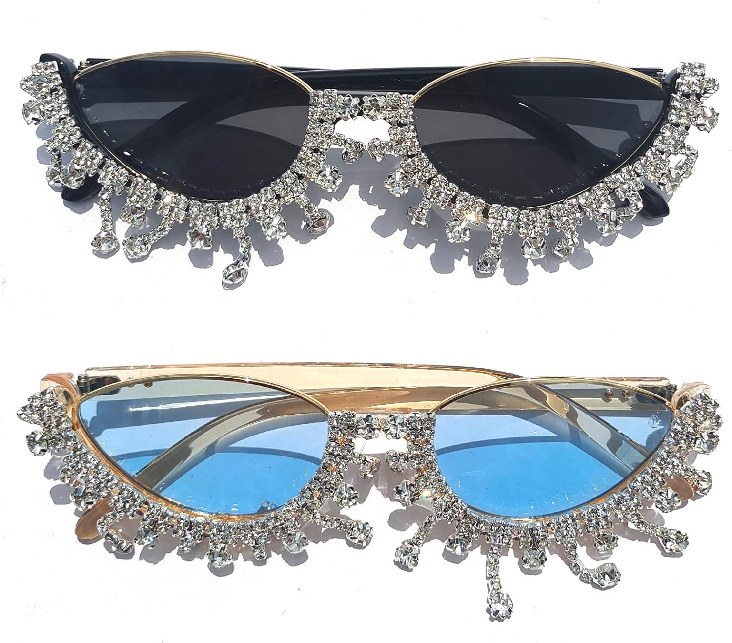 Солнцезащитные очки «Кошачий глаз» в полуободковой оправе с кисточками и бриллиантами, милые для женщин, блестящие, забавные, со стразами и кристаллами для вечеринки helena, Black+blue
Солнцезащитные очки «Кошачий глаз» в полуободковой оправе с кисточками и бриллиантами, милые для женщин, блестящие, забавные, со стразами и кристаллами для вечеринки helena, Black+blue