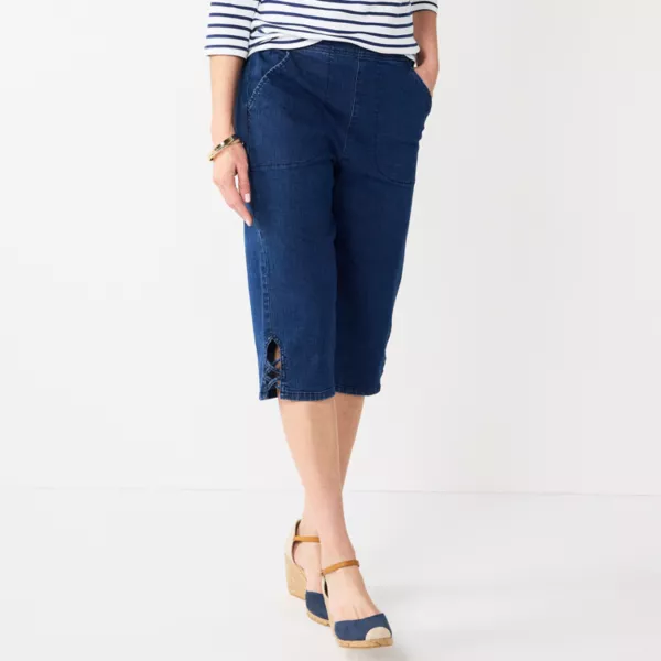 Узкие джинсы с рельефным узором на резинке Croft & Barrow, цвет dark wash
Узкие джинсы с рельефным узором на резинке Croft & Barrow, цвет dark wash