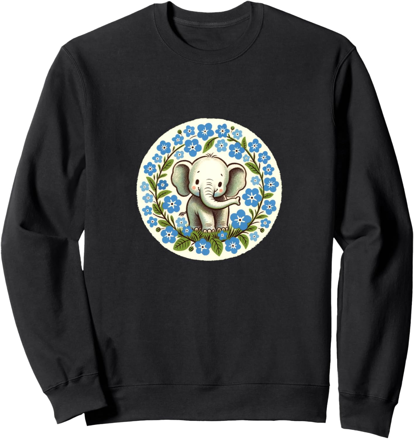 Ретро-толстовка с изображением слоненка в винтажном стиле Baby Blue Elephant Snugg, черный
Ретро-толстовка с изображением слоненка в винтажном стиле Baby Blue Elephant Snugg, черный