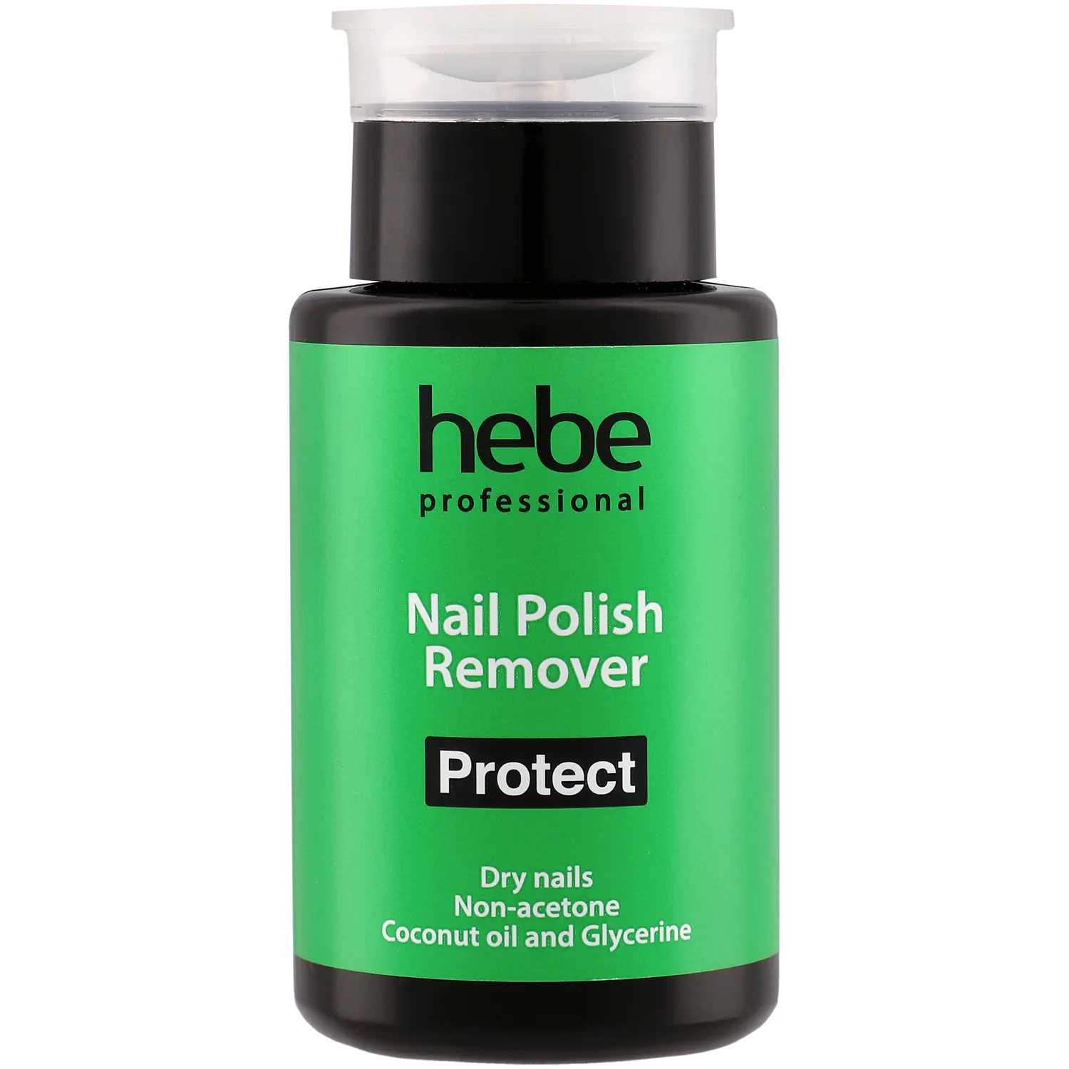 Hebe Professional Protect жидкость для снятия лака без ацетона для натуральных и искусственных ногтей с помпой, 150 мл
Hebe Professional Protect жидкость для снятия лака без ацетона для натуральных и искусственных ногтей с помпой, 150 мл