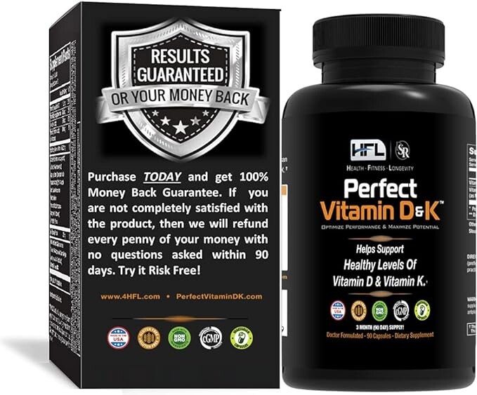 HFL Perfect Витамин D&K™ от доктора Сэма Роббинса D3 и K2, 90-дневный запас 
HFL Perfect Витамин D&K™ от доктора Сэма Роббинса D3 и K2, 90-дневный запас