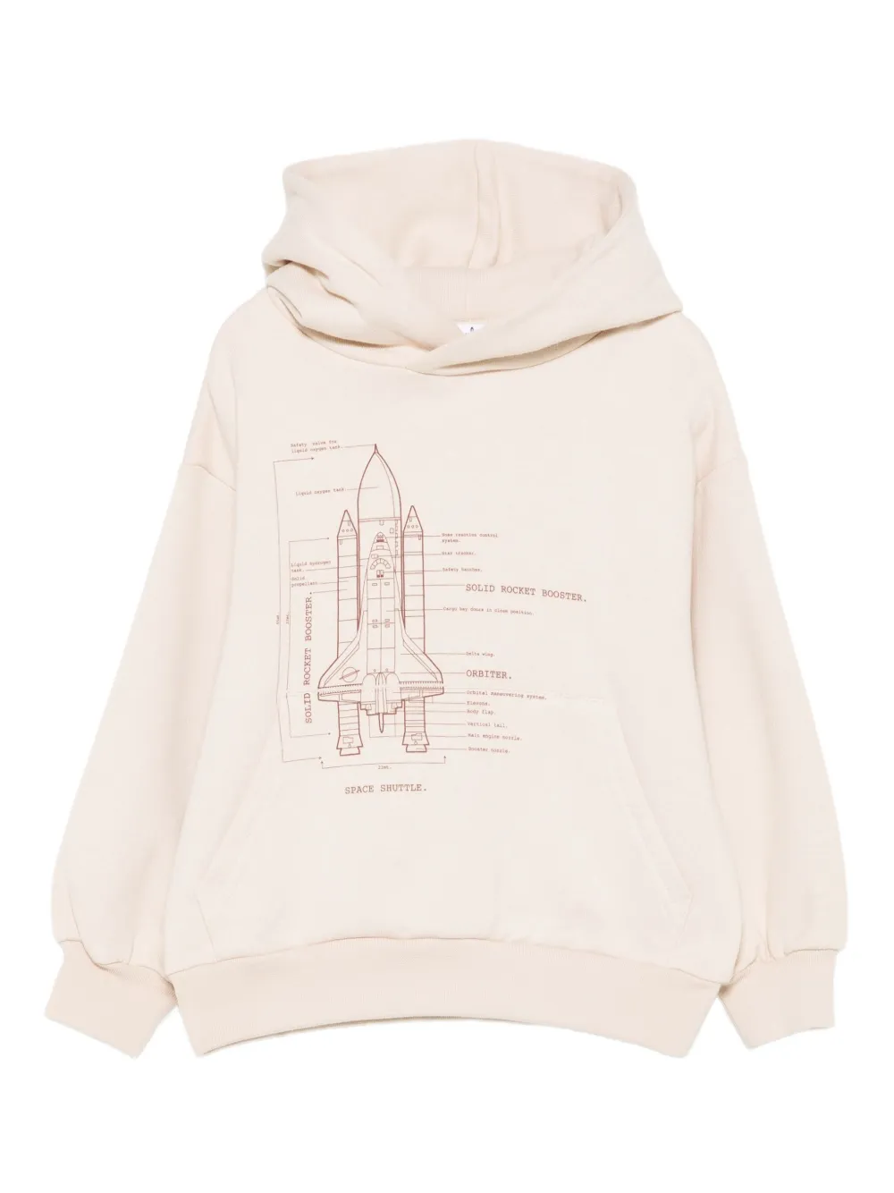 Толстовка с принтом космического челнока Il Gufo, нейтральный
Толстовка с принтом космического челнока Il Gufo, нейтральный