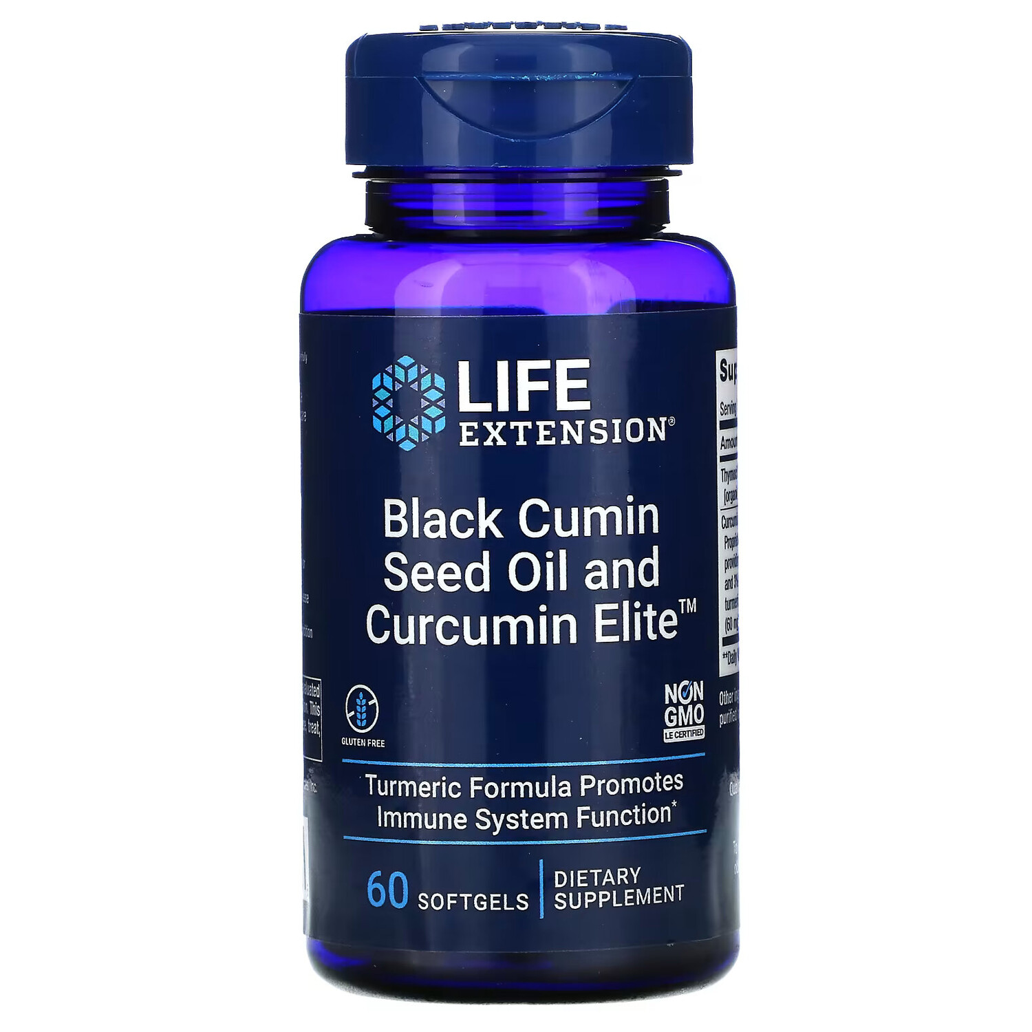Life Extension, масло из семян черного тмина с Curcumin Elite, 60 капсул 
Life Extension, масло из семян черного тмина с Curcumin Elite, 60 капсул
