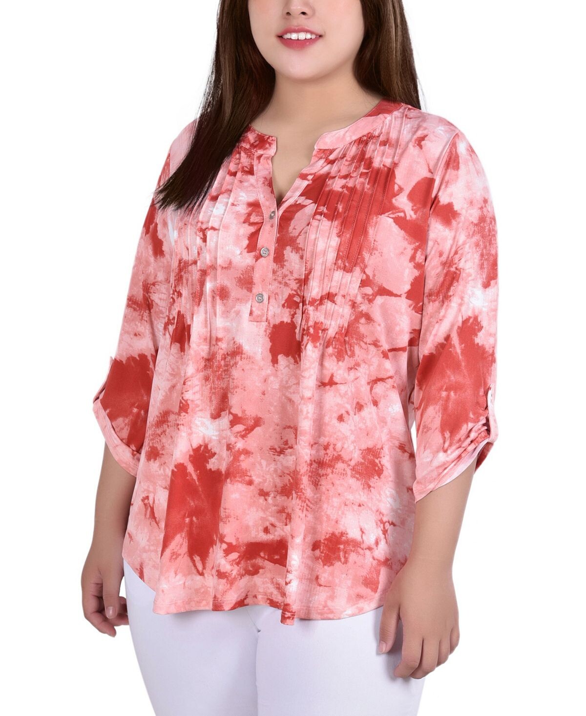 Плюс размер трикотажный жаккардовый топ с отворотами на рукавах 3/4 NY Collection, мульти
Плюс размер трикотажный жаккардовый топ с отворотами на рукавах 3/4 NY Collection, мульти