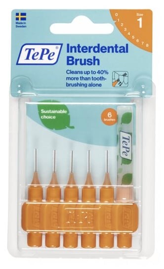 Межзубные щетки TePe 0,45мм оранжевые 6 шт.
Межзубные щетки TePe 0,45мм оранжевые 6 шт.