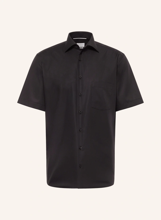 Рубашка современного кроя с короткими рукавами Eterna, черный 
Рубашка современного кроя с короткими рукавами Eterna, черный