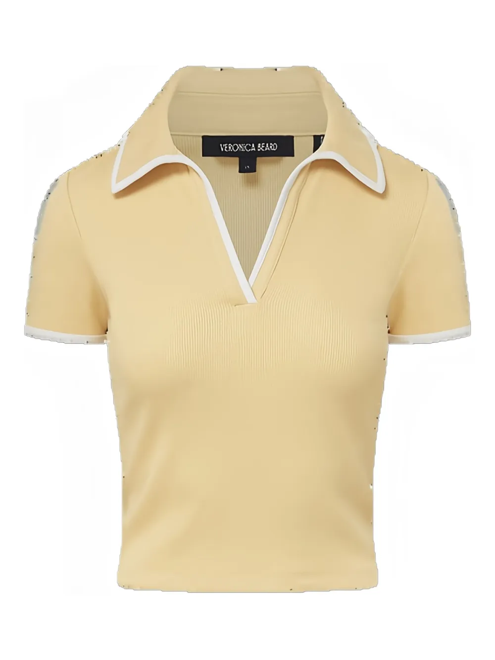 Ребристый топ с контрастной окантовкой Veronica Beard, желтый
Ребристый топ с контрастной окантовкой Veronica Beard, желтый