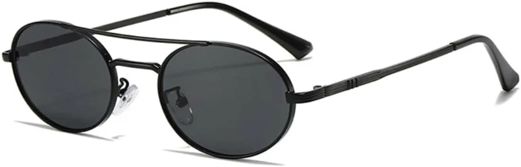 Винтажные маленькие овальные металлические солнцезащитные очки с двойной перемычкой для женщин, модные очки UV400 для мужчин, трендовый стиль панк UATXTAU, Black Grey
Винтажные маленькие овальные металлические солнцезащитные очки с двойной перемычкой для женщин, модные очки UV400 для мужчин, трендовый стиль панк UATXTAU, Black Grey