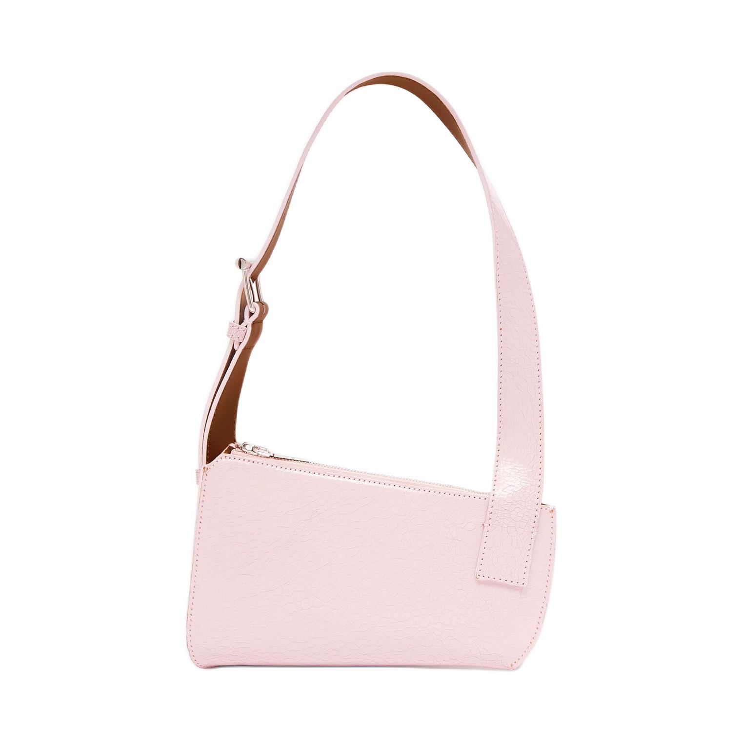 Alexander McQueen Розовая женская сумка через плечо из телячьей кожи с Т-образной перемычкой и кошельком для монет