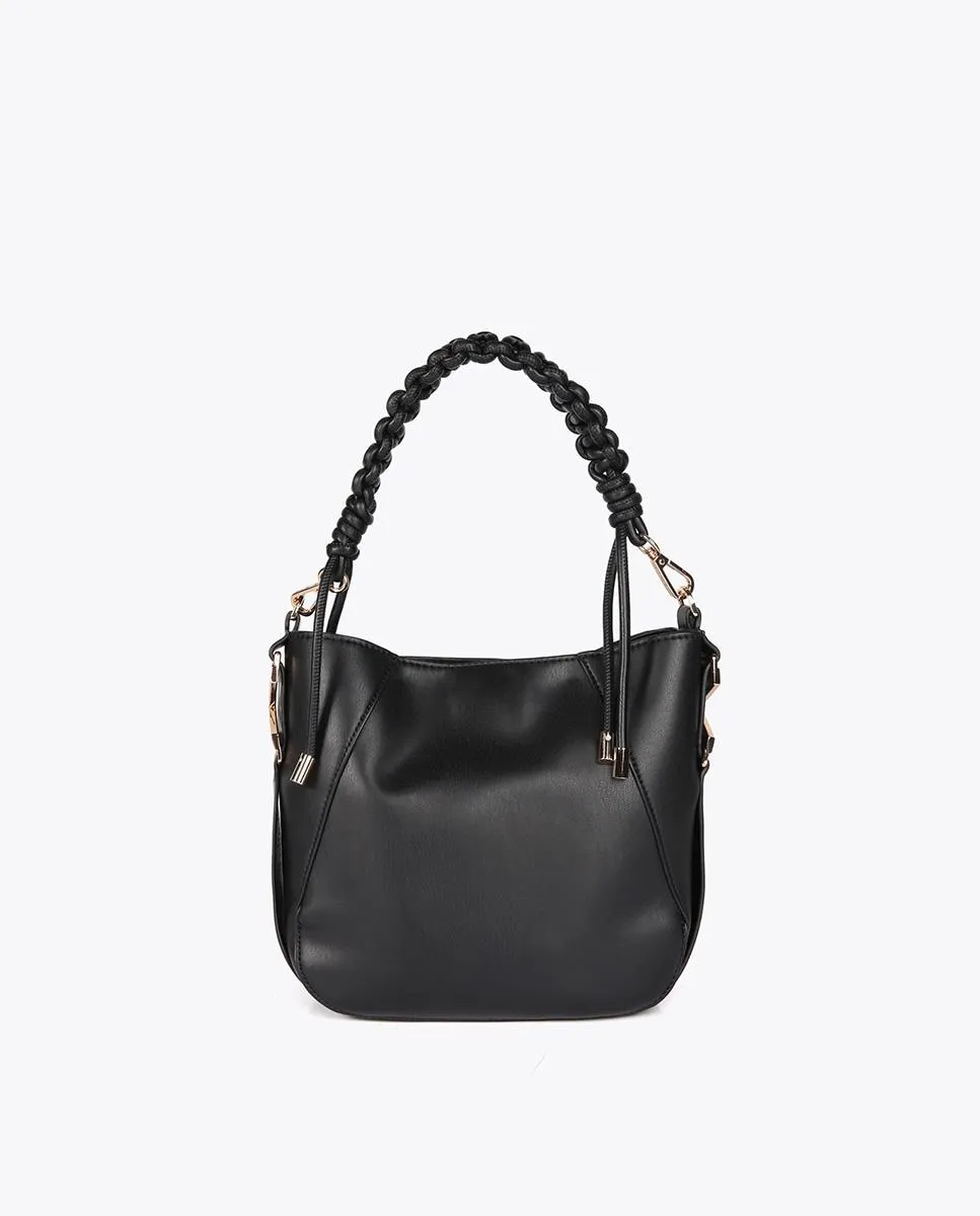 Женская сумка через плечо с плетёной ручкой под кожу Lola Casademunt, черный
Женская сумка через плечо с плетёной ручкой под кожу Lola Casademunt, черный