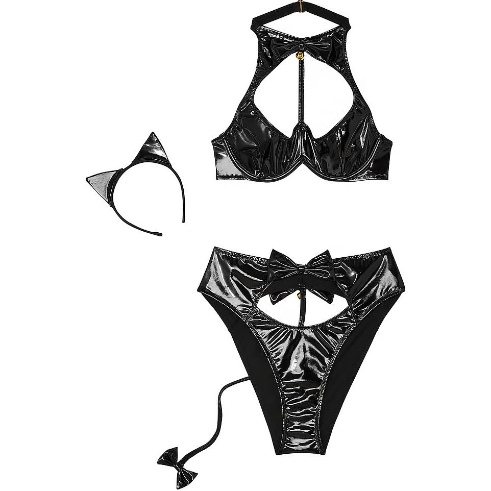 Victoria's Secret Very Sexy Tease Patent Cat Ears Costume Set/B Underwear Set Women's Black
Victoria's Secret Very Sexy Tease Patent Cat Ears Costume Set/B Underwear Set Women's Black