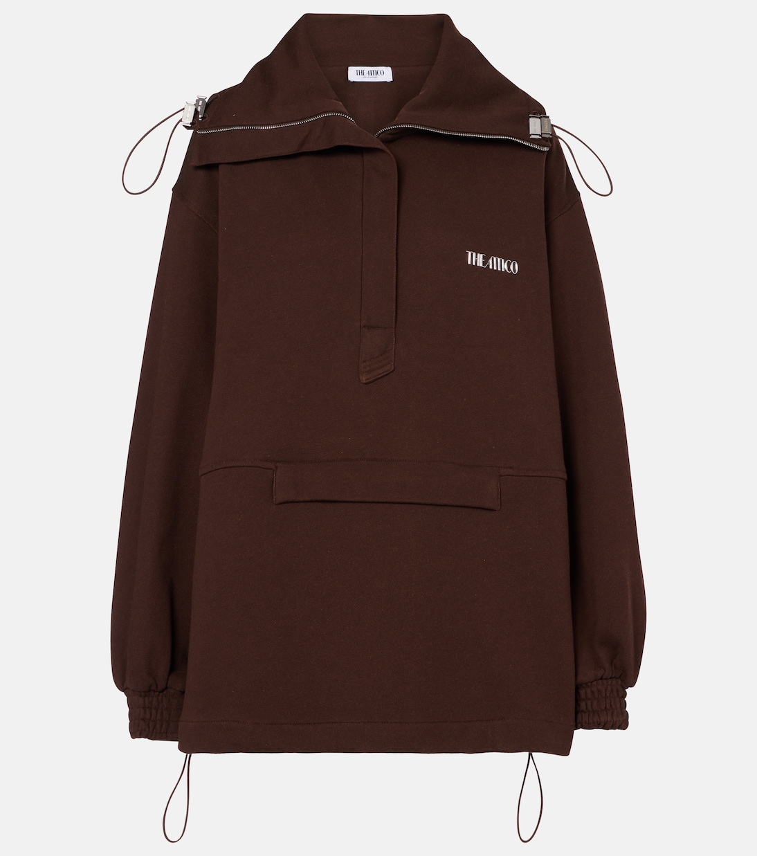 Хлопковый флисовый свитшот The Attico, темно-коричневый
Хлопковый флисовый свитшот The Attico, темно-коричневый