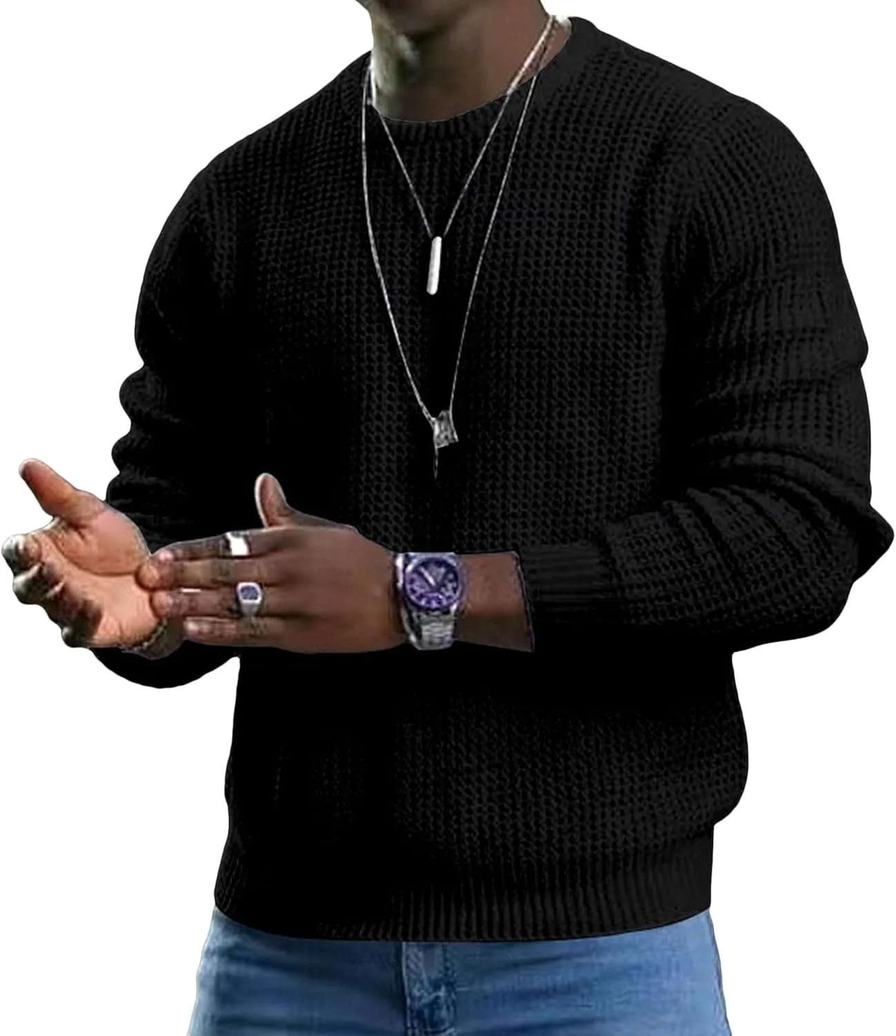 Мужской свитер DGHM-JLMY с текстурой, slim fit, вязаный, с длинным рукавом
Мужской свитер DGHM-JLMY с текстурой, slim fit, вязаный, с длинным рукавом