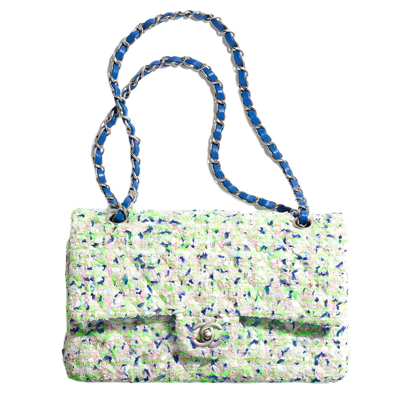 23P Весенне-летняя классическая стеганая сумка CF из твида, миниатюрная сумка через плечо, женская сине-зеленая CHANEL
23P Весенне-летняя классическая стеганая сумка CF из твида, миниатюрная сумка через плечо, женская сине-зеленая CHANEL