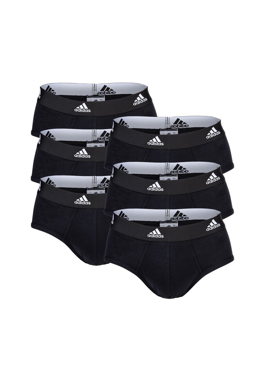 Мужские трусы, 6 шт. в упаковке - трусы, хлопок Active Flex, логотип, однотонные adidas, черный 
Мужские трусы, 6 шт. в упаковке - трусы, хлопок Active Flex, логотип, однотонные adidas, черный