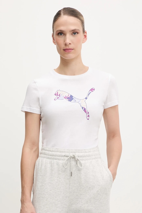 Хлопковая футболка Puma, белый
Хлопковая футболка Puma, белый