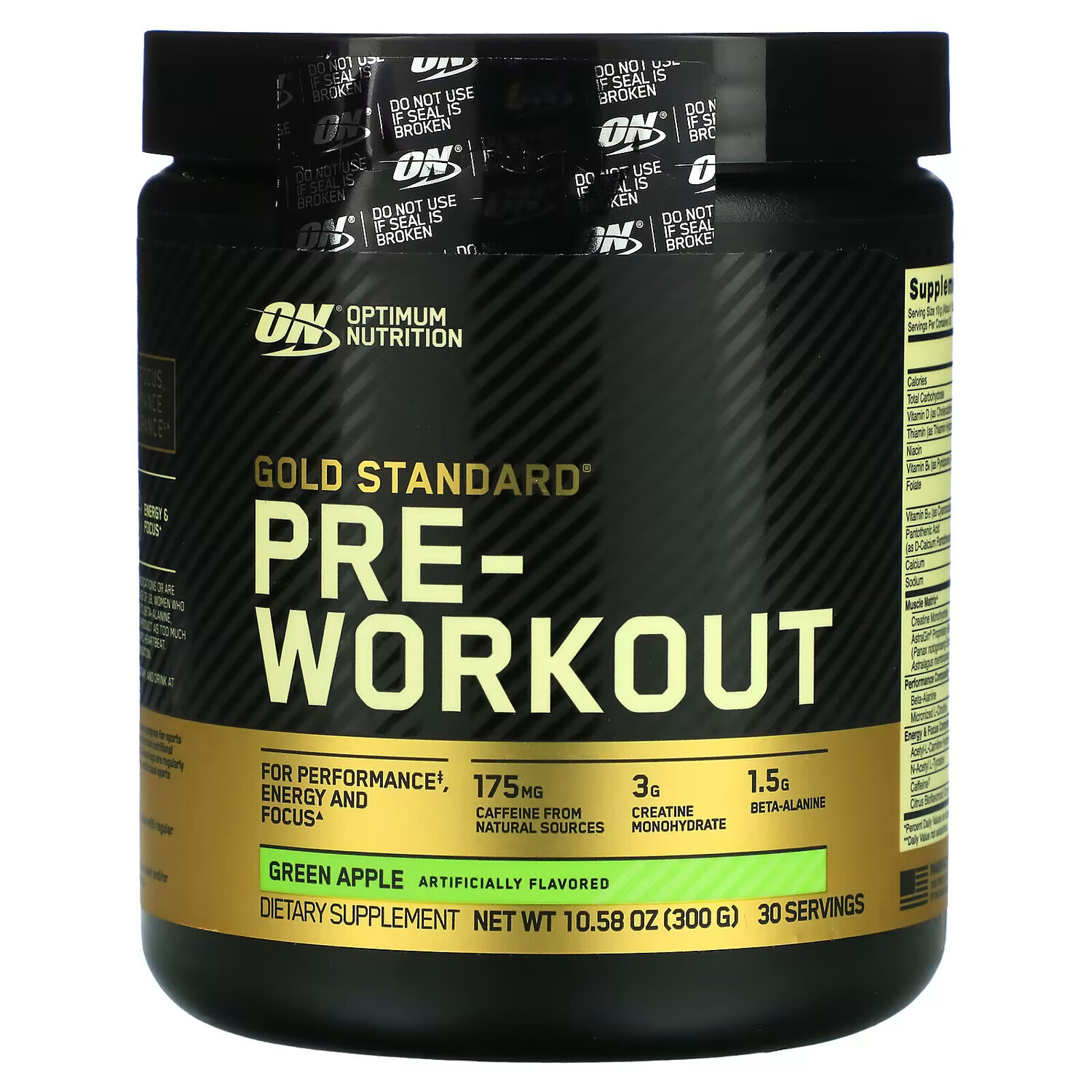 Optimum Nutrition, Gold Standard, предтренировочная добавка, зеленое яблоко, 300 г (10,58 унции)
Optimum Nutrition, Gold Standard, предтренировочная добавка, зеленое яблоко, 300 г (10,58 унции)