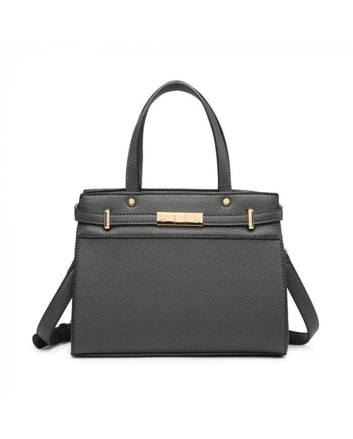 Мини-сумка-тоут/сумка с застежкой-молнией сверху JFY, серый 
Мини-сумка-тоут/сумка с застежкой-молнией сверху JFY, серый