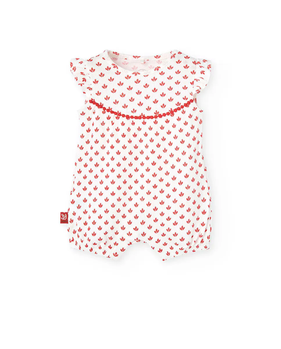 Хлопковый комбинезон для девочки с микропринтом Boboli, белый
Хлопковый комбинезон для девочки с микропринтом Boboli, белый