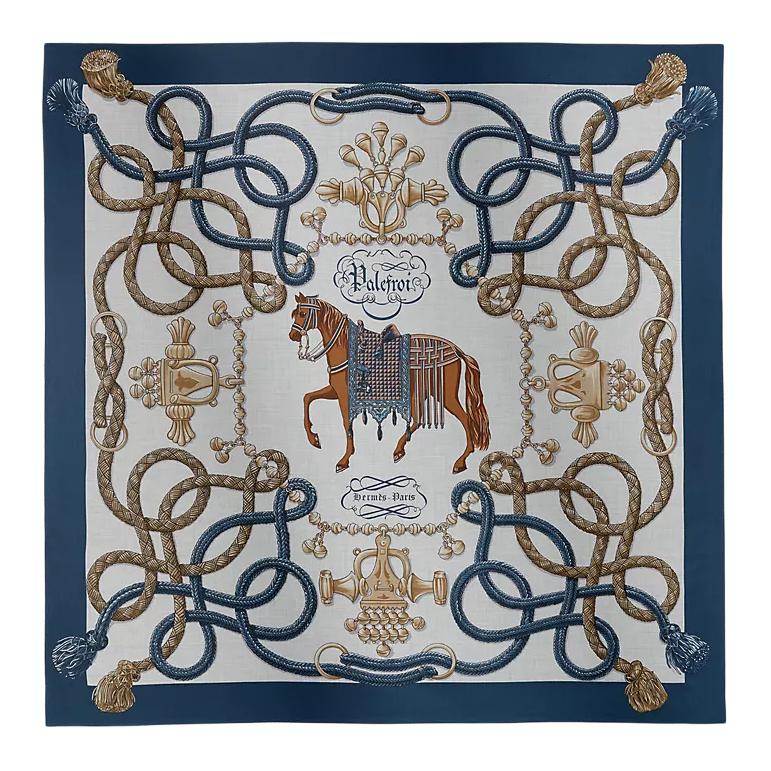 HERMES Кашемировая шаль женская океанская синяя, Ocean Blue
HERMES Кашемировая шаль женская океанская синяя, Ocean Blue