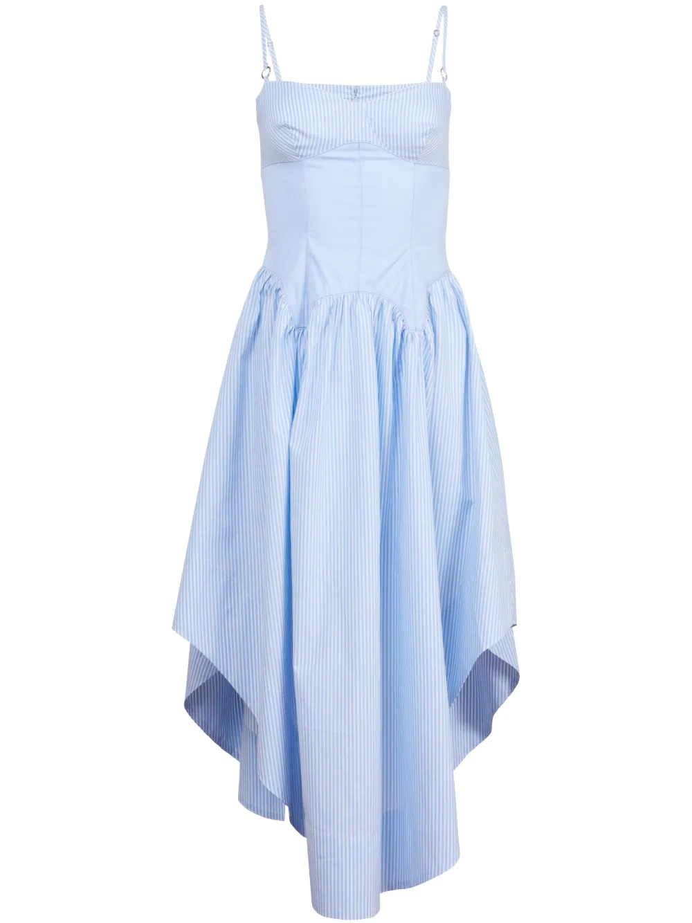 Поплиновое платье миди Fleur Du Mal, синий 
Поплиновое платье миди Fleur Du Mal, синий