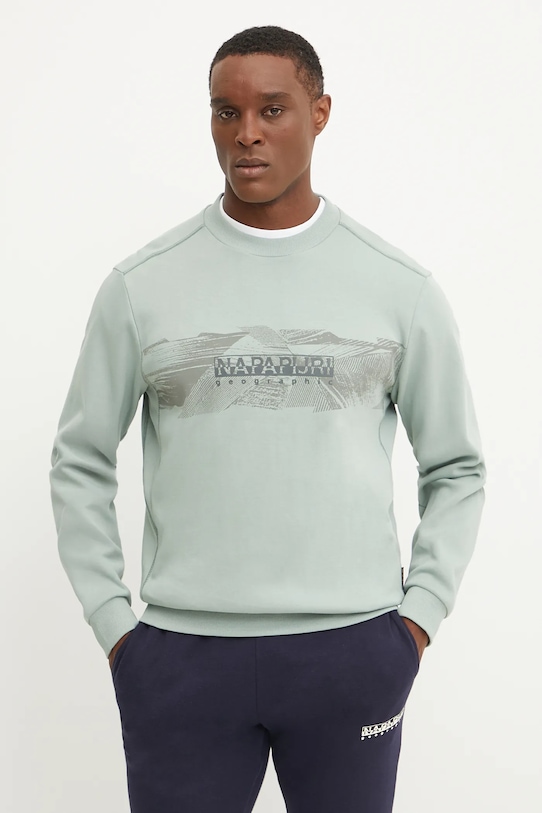 Хлопковая толстовка B-Vanni Napapijri, зеленый
Хлопковая толстовка B-Vanni Napapijri, зеленый