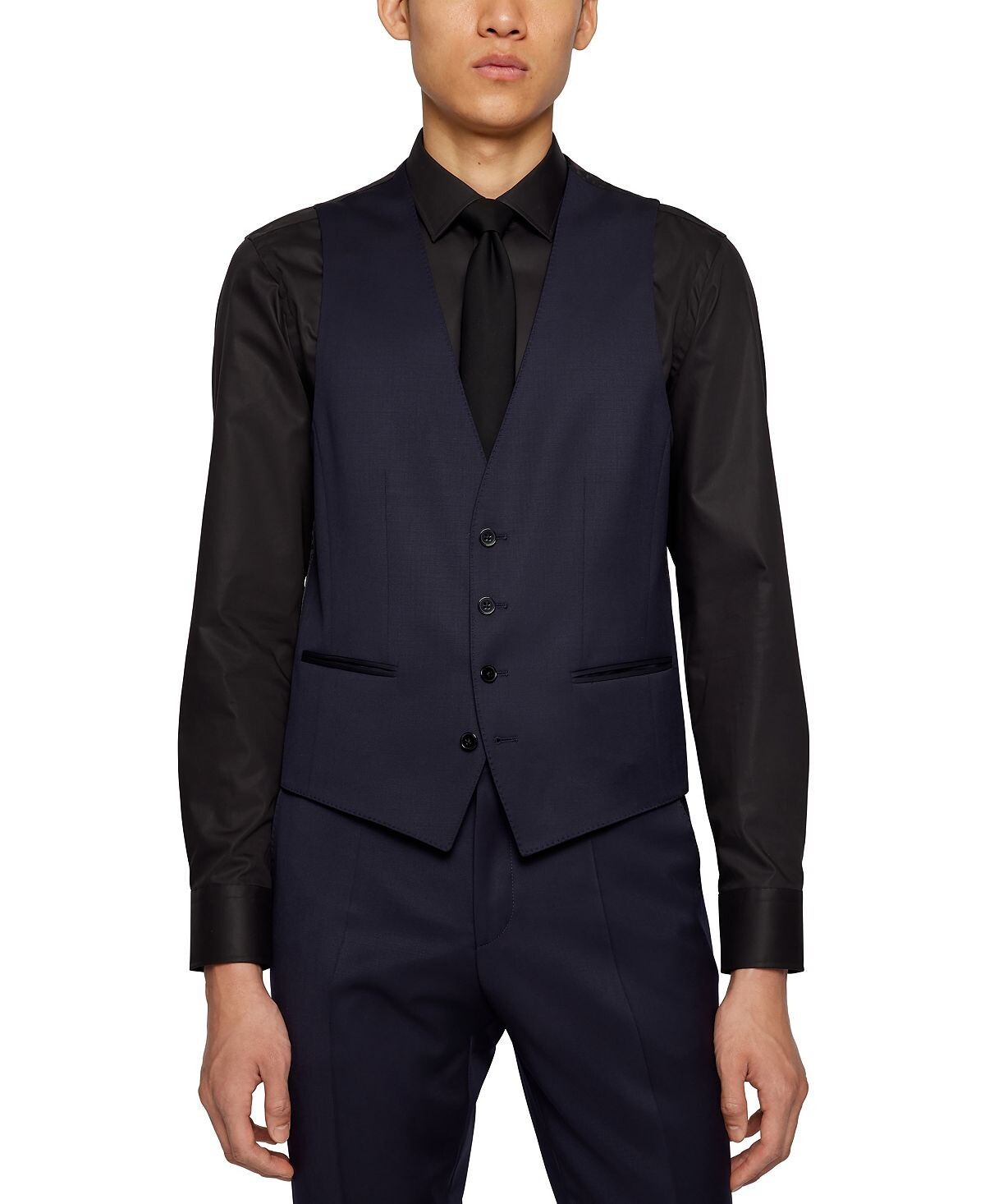 Мужской однобортный жилет boss Hugo Boss, темно-синий
Мужской однобортный жилет boss Hugo Boss, темно-синий