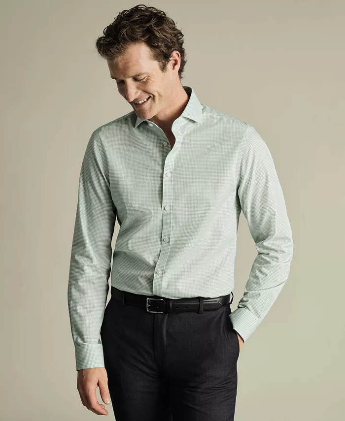 Мужская немнущаяся рубашка в клетку Charles Tyrwhitt, зеленый
Мужская немнущаяся рубашка в клетку Charles Tyrwhitt, зеленый