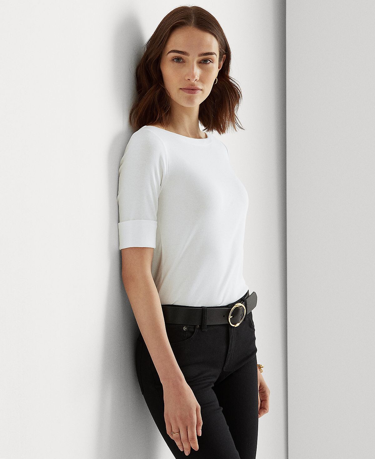 Эластичный топ с вырезом лодочкой, стандартный и миниатюрный Lauren Ralph Lauren, белый
Эластичный топ с вырезом лодочкой, стандартный и миниатюрный Lauren Ralph Lauren, белый