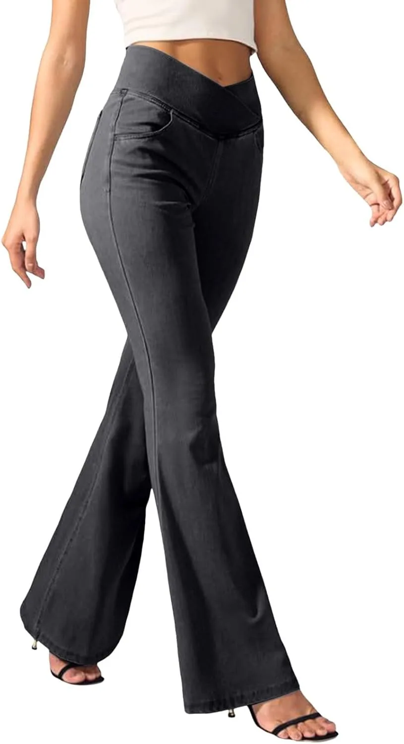 Женские джинсы Bell Bottom с высокой талией и расклешенным силуэтом
Женские джинсы Bell Bottom с высокой талией и расклешенным силуэтом