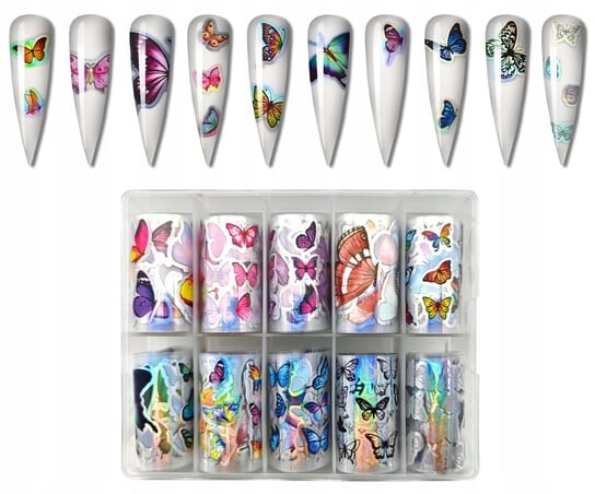 Тохато, Трансферная фольга для нейл-арта, набор голографических бабочек 80х4 см, Tojato 
Тохато, Трансферная фольга для нейл-арта, набор голографических бабочек 80х4 см, Tojato