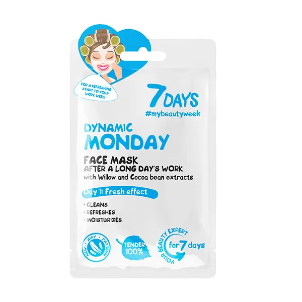Освежающая маска для лица Dynamic Monday 7 Days, 1 UD
Освежающая маска для лица Dynamic Monday 7 Days, 1 UD