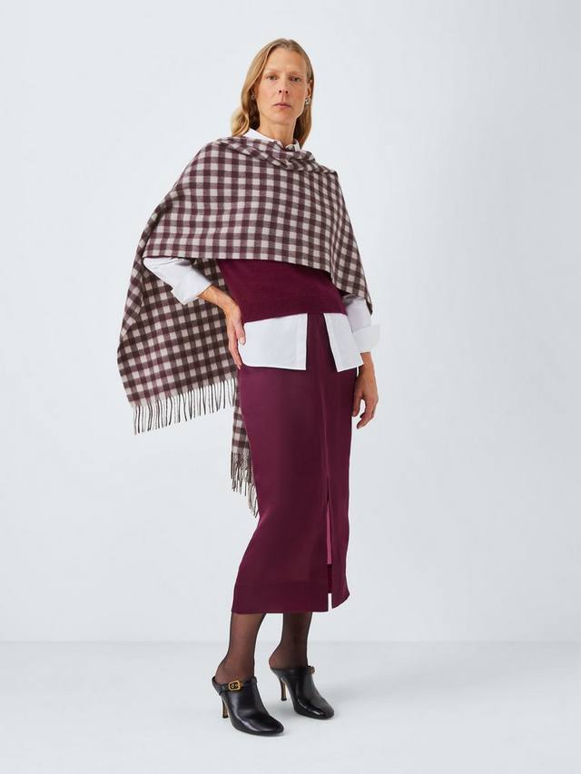 Шерстяной шарф-плед в клетку Gingham John Lewis, Multi
Шерстяной шарф-плед в клетку Gingham John Lewis, Multi