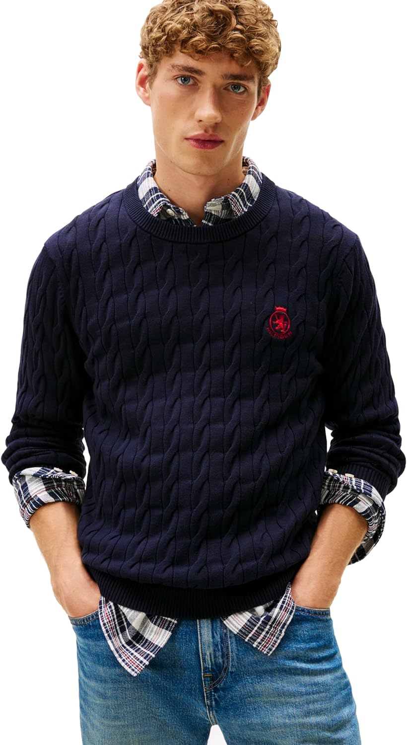 Мужской свитер Tommy Hilfiger Crest Cable Knit Crewneck, легкий пуловер, Desert Sky
Мужской свитер Tommy Hilfiger Crest Cable Knit Crewneck, легкий пуловер, Desert Sky