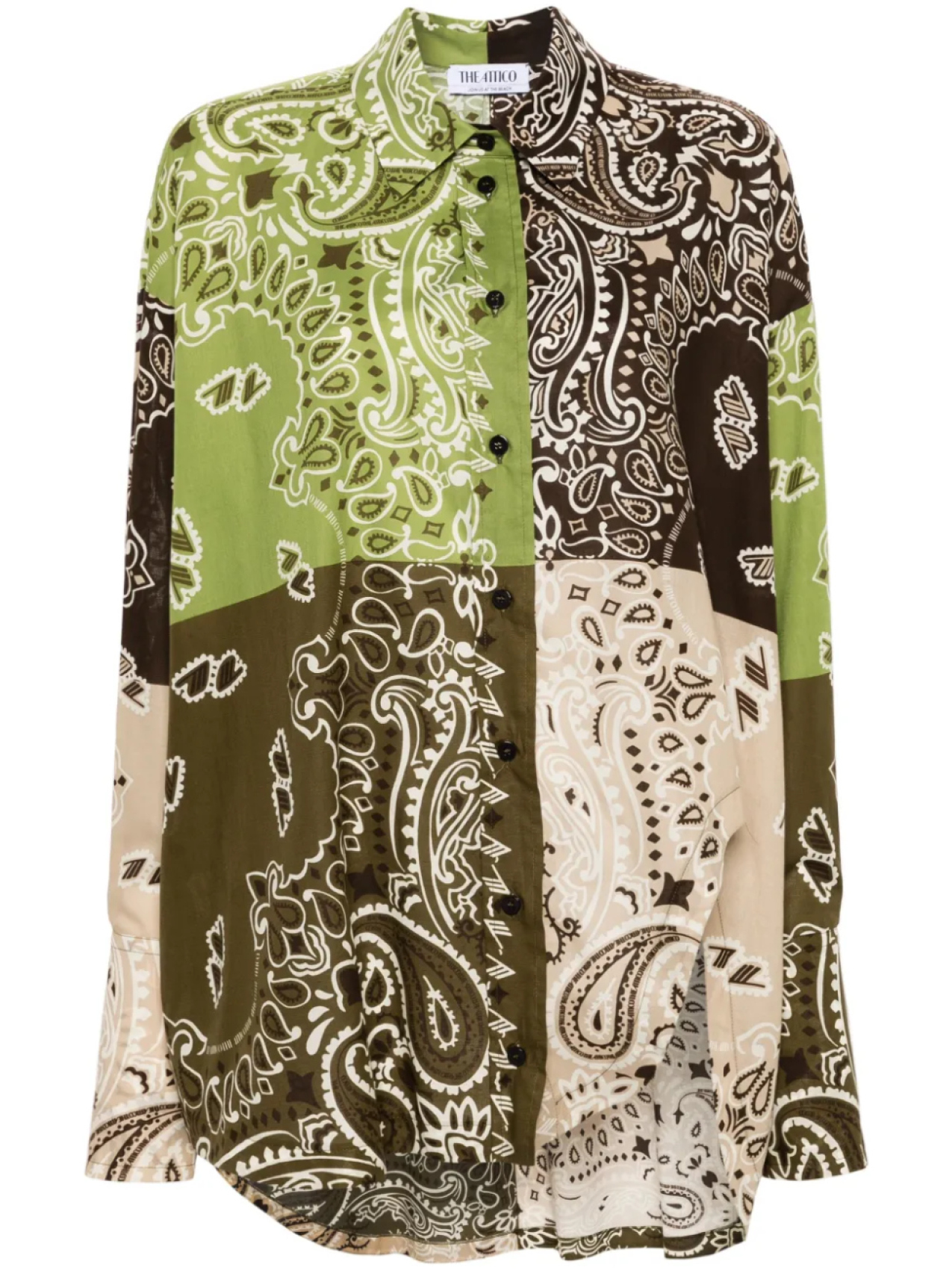 Рубашка с принтом пейсли The Attico, коричневый
Рубашка с принтом пейсли The Attico, коричневый