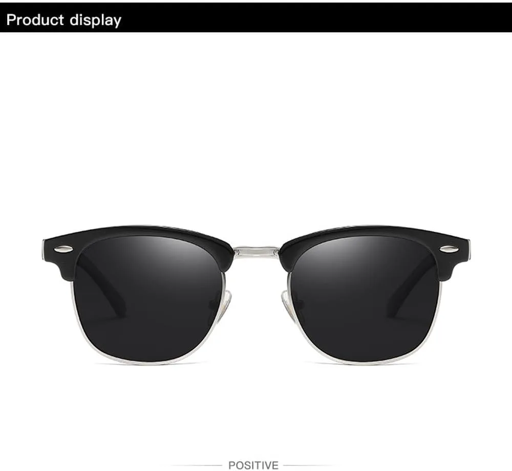 Ретро классические поляризованные солнцезащитные очки для мужчин и женщин, полуободковые, винтажные, с защитой от УФ-излучения UV400 HYYZZC, Black Blue Green
Ретро классические поляризованные солнцезащитные очки для мужчин и женщин, полуободковые, винтажные, с защитой от УФ-излучения UV400 HYYZZC, Black Blue Green