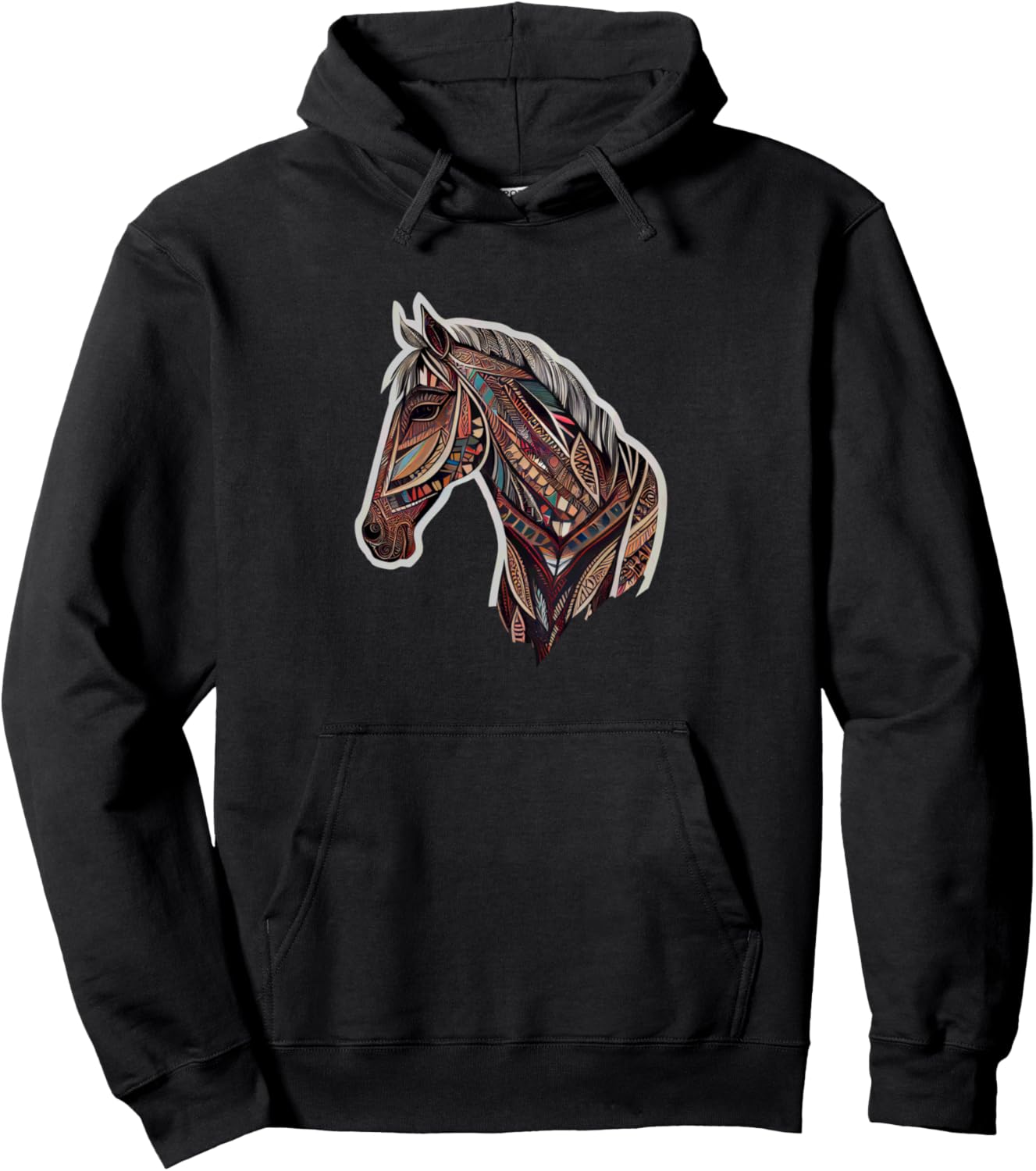 Худи с замысловатым узором в виде племенных лошадей Intricate Tribal Horse Artistic Print Design, черный
Худи с замысловатым узором в виде племенных лошадей Intricate Tribal Horse Artistic Print Design, черный
