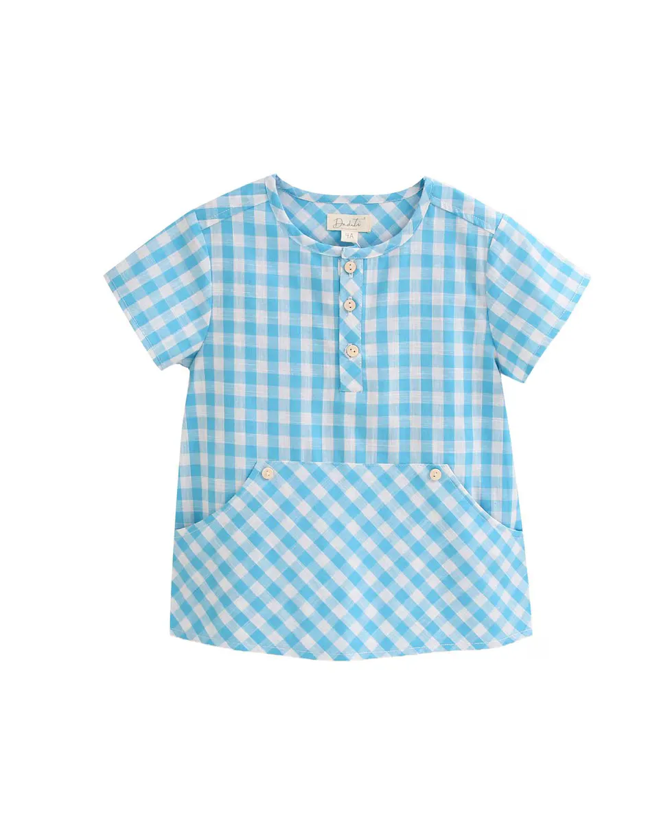 Рубашка с короткими рукавами для мальчиков в бирюзовый цвет в клетку Dadati
Рубашка с короткими рукавами для мальчиков в бирюзовый цвет в клетку Dadati