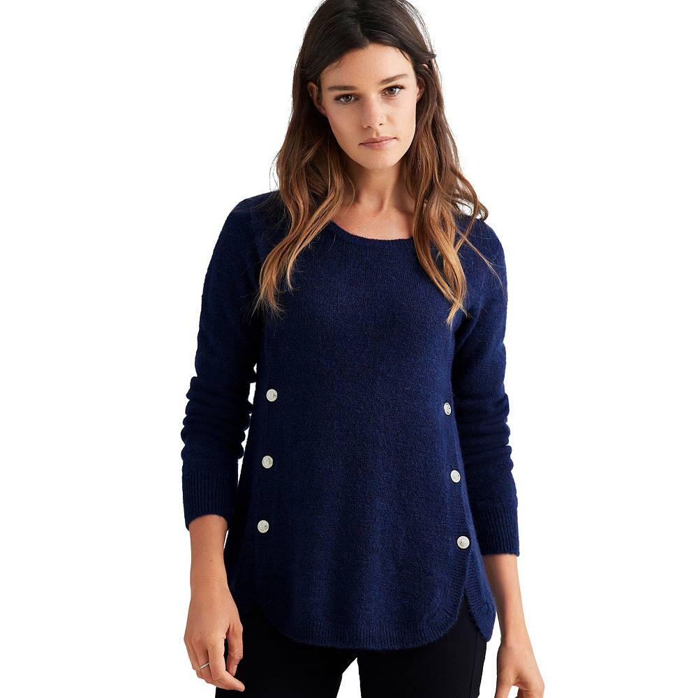 Женский пуловер Ellos больших размеров с отделкой пуговицами, цвет Marine Blue
Женский пуловер Ellos больших размеров с отделкой пуговицами, цвет Marine Blue