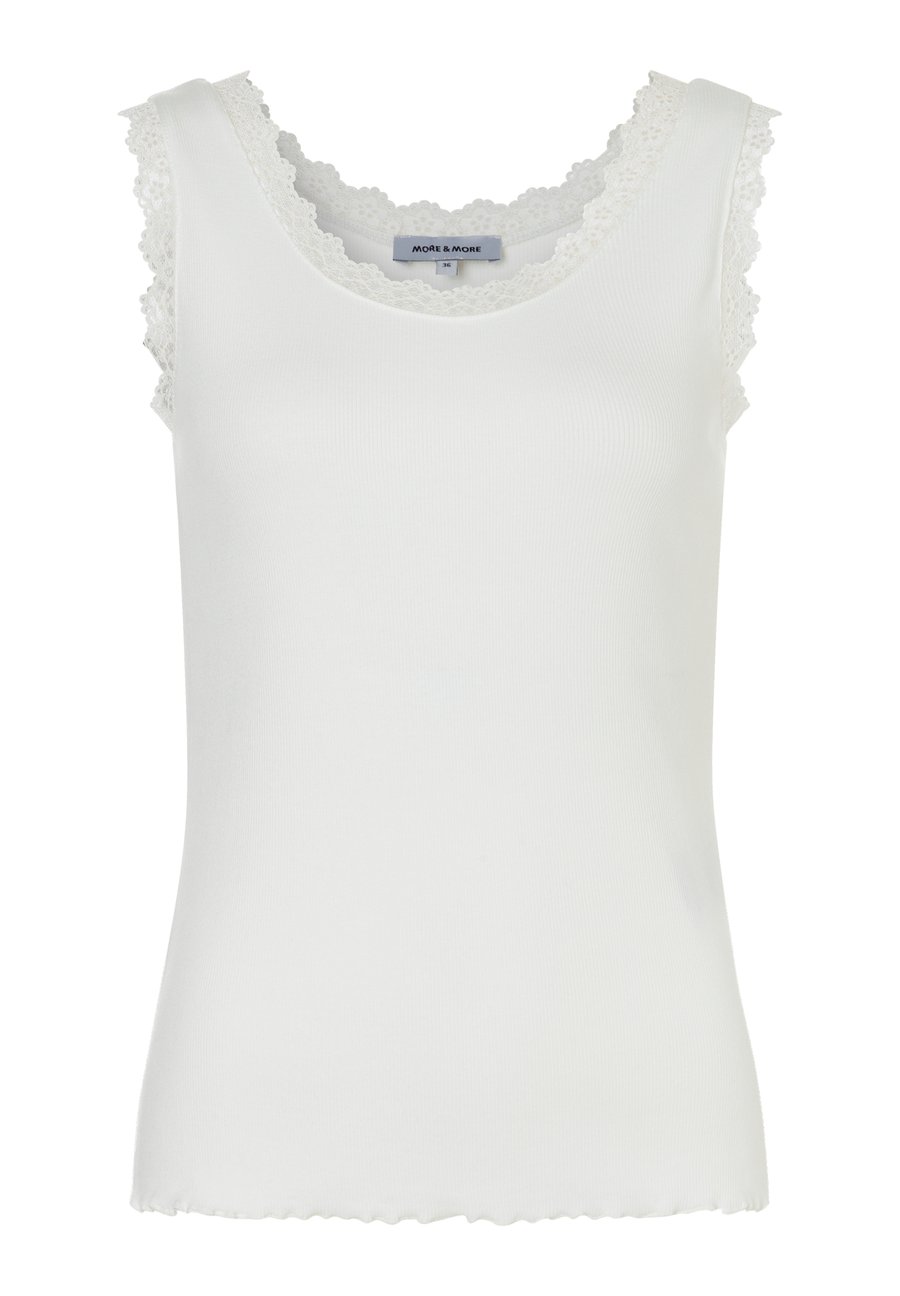 Топ More & More RIPPEN MIT SPITZENKANTE, Off White/White
Топ More & More RIPPEN MIT SPITZENKANTE, Off White/White
