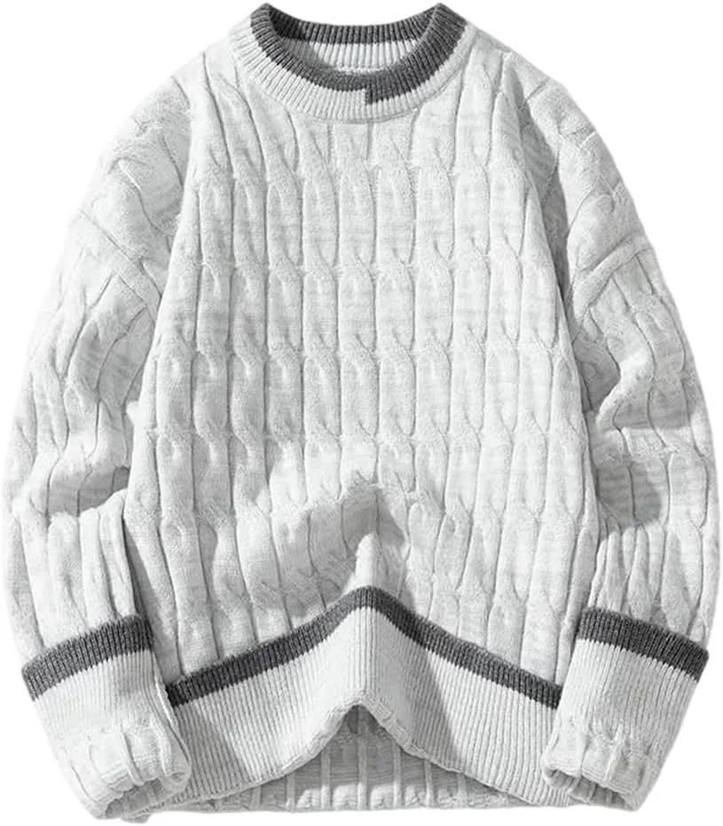 Мужской зимний свитер с контрастной вязкой OWEIEYEU
Мужской зимний свитер с контрастной вязкой OWEIEYEU