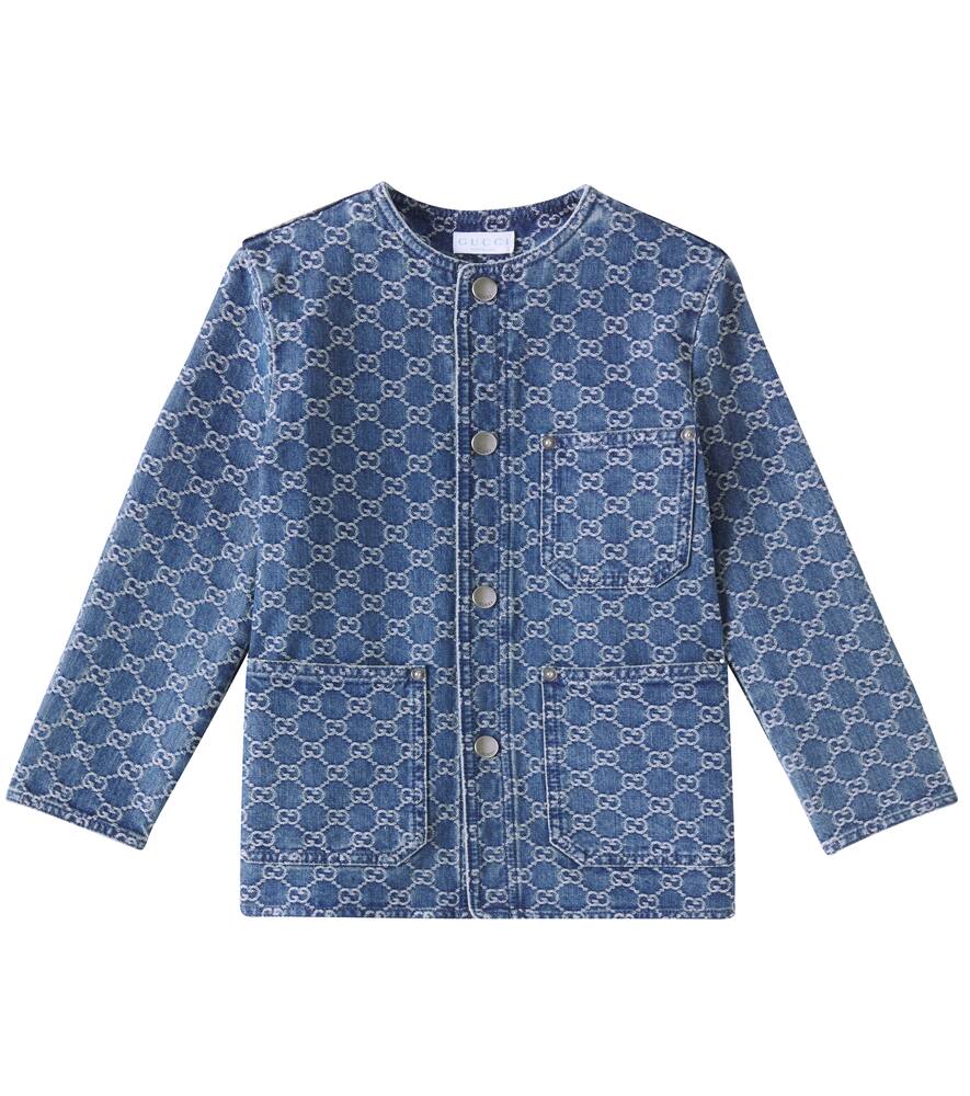 Джинсовая куртка GG в стиле жаккард Gucci Kids, Deep Azure
Джинсовая куртка GG в стиле жаккард Gucci Kids, Deep Azure