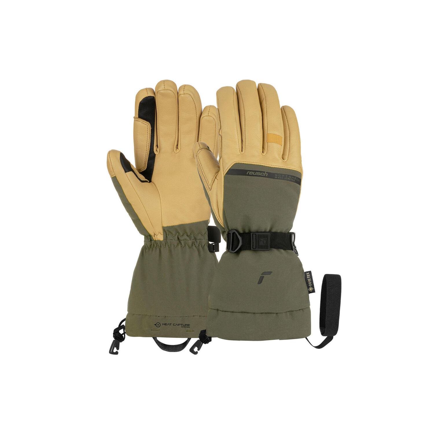 Перчатки для пальцев Reusch Discovery Gore-tex Touch-tec, оливково-зеленый 
Перчатки для пальцев Reusch Discovery Gore-tex Touch-tec, оливково-зеленый