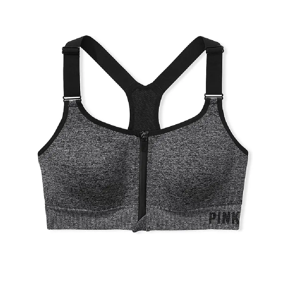 Топ спортивный Victoria's Secret Pink Active Seamless Air High-impact, черный 
Топ спортивный Victoria's Secret Pink Active Seamless Air High-impact, черный