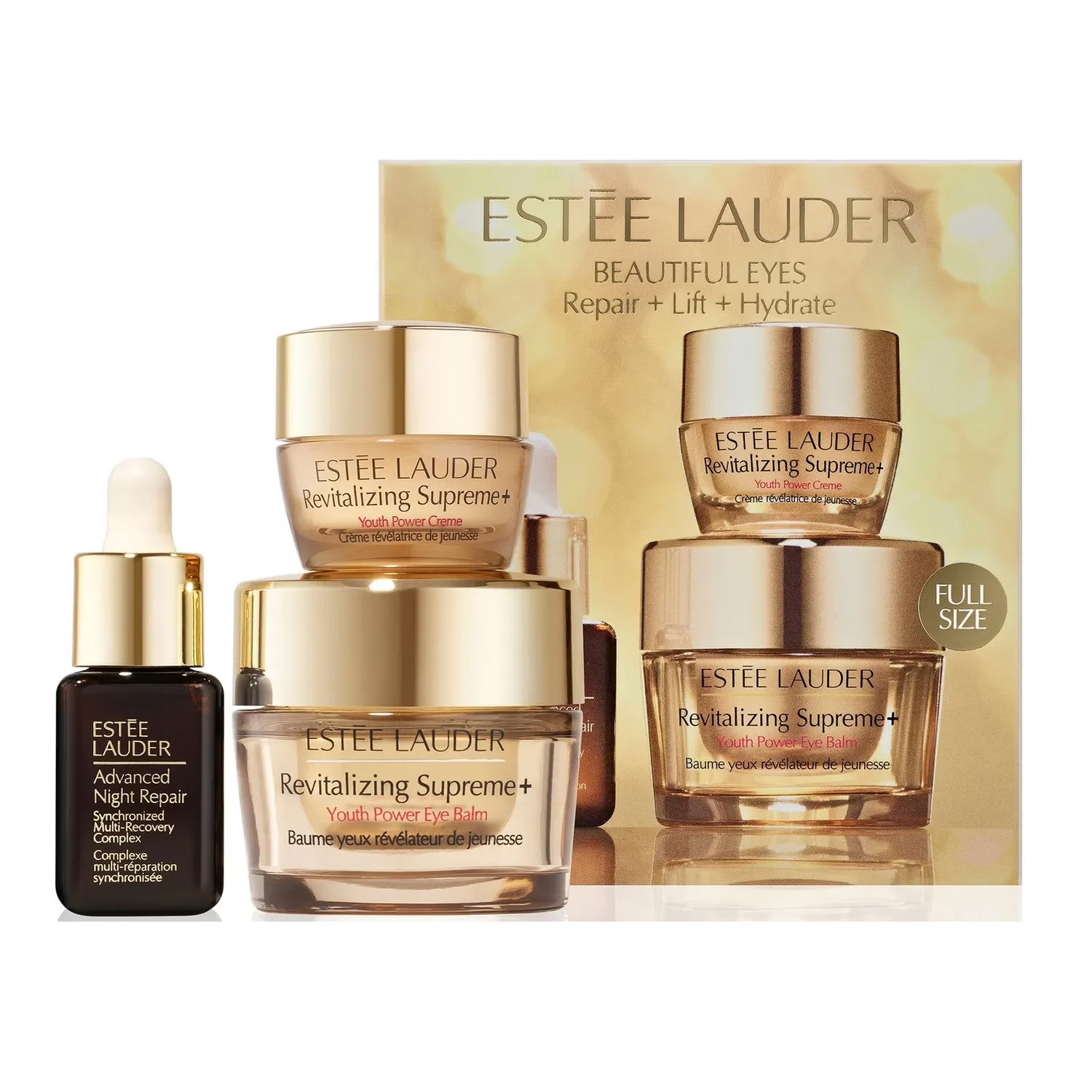 Подарочный набор из 3 предметов Estée Lauder Beautiful Eyes Revitalizing Supreme+
Подарочный набор из 3 предметов Estée Lauder Beautiful Eyes Revitalizing Supreme+