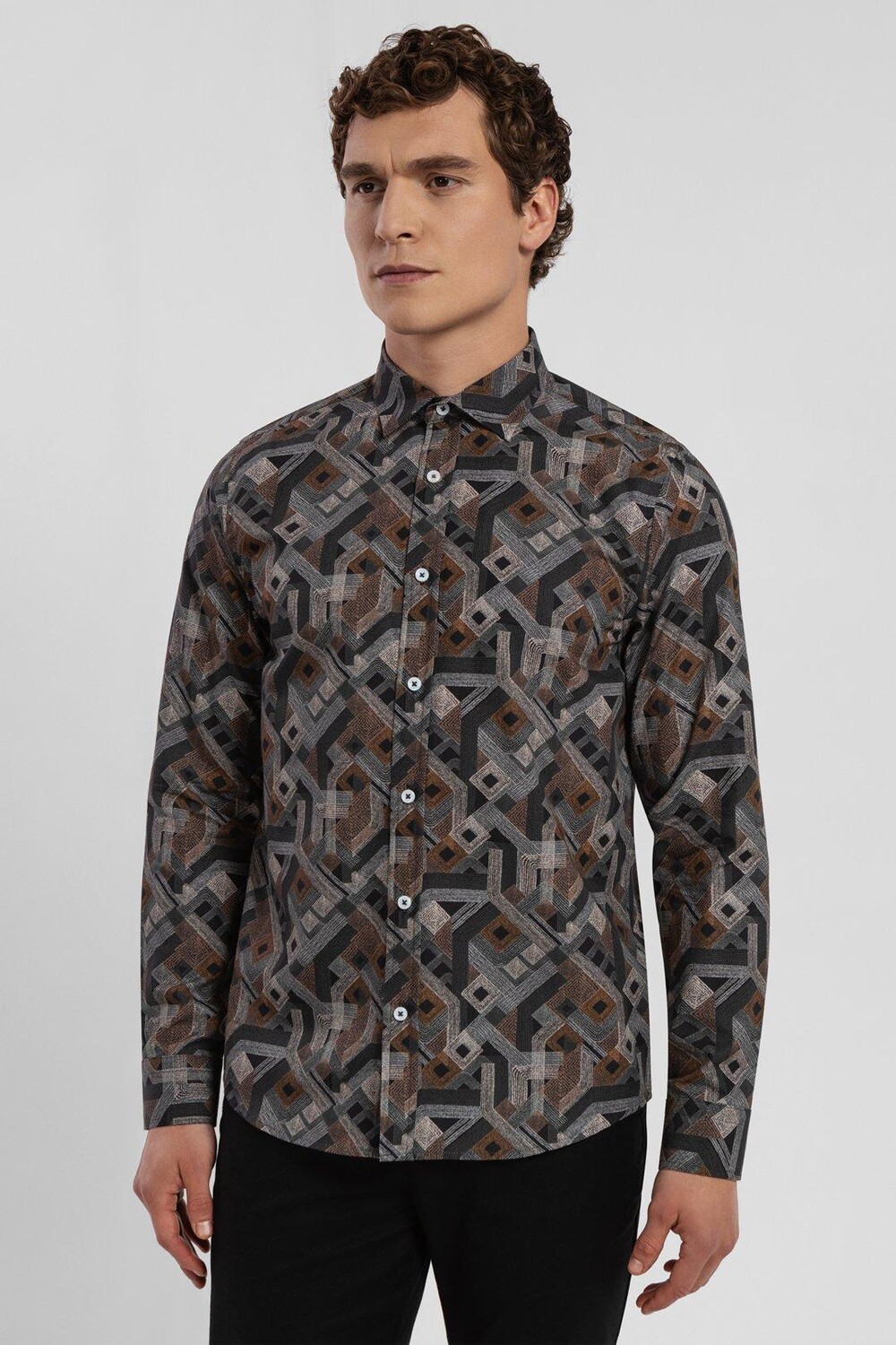 Рубашка узкого кроя с абстрактным рисунком, ограниченная серия Steel & Jelly, серый
Рубашка узкого кроя с абстрактным рисунком, ограниченная серия Steel & Jelly, серый